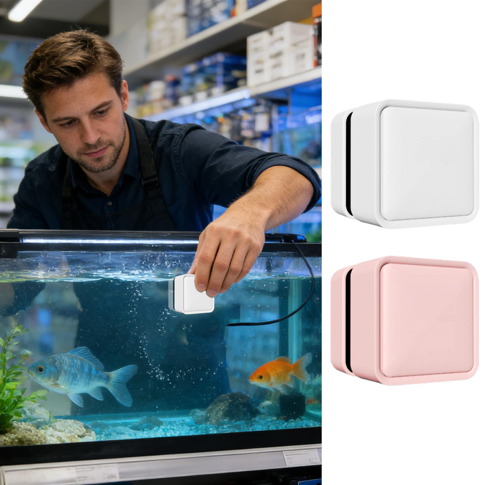 Planted Aquarium Cleaning - Nettoyeur magnétique pour aquarium, grattoir double