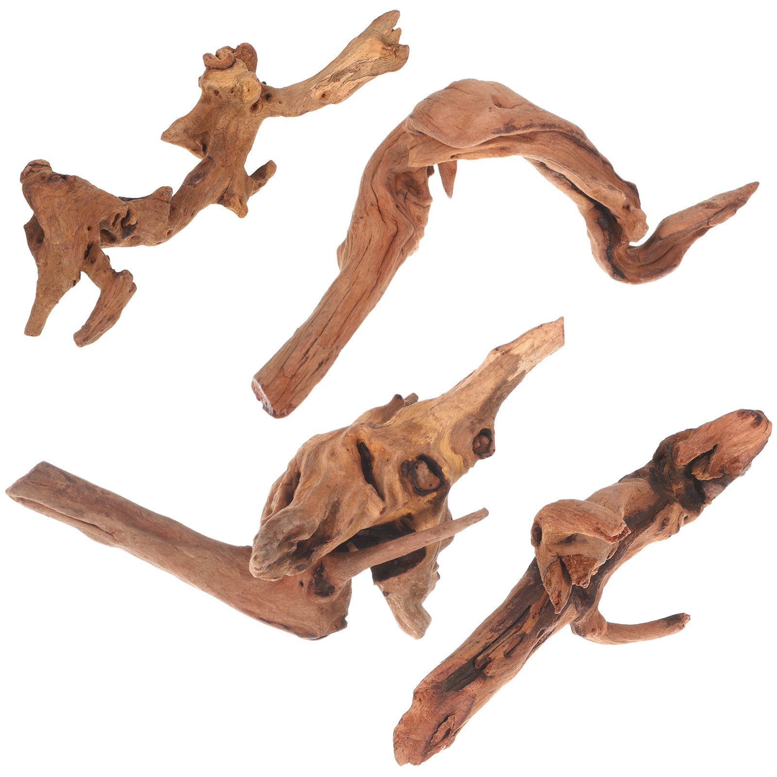 Aquarium Driftwood - 4 pièces de bois de driftwood