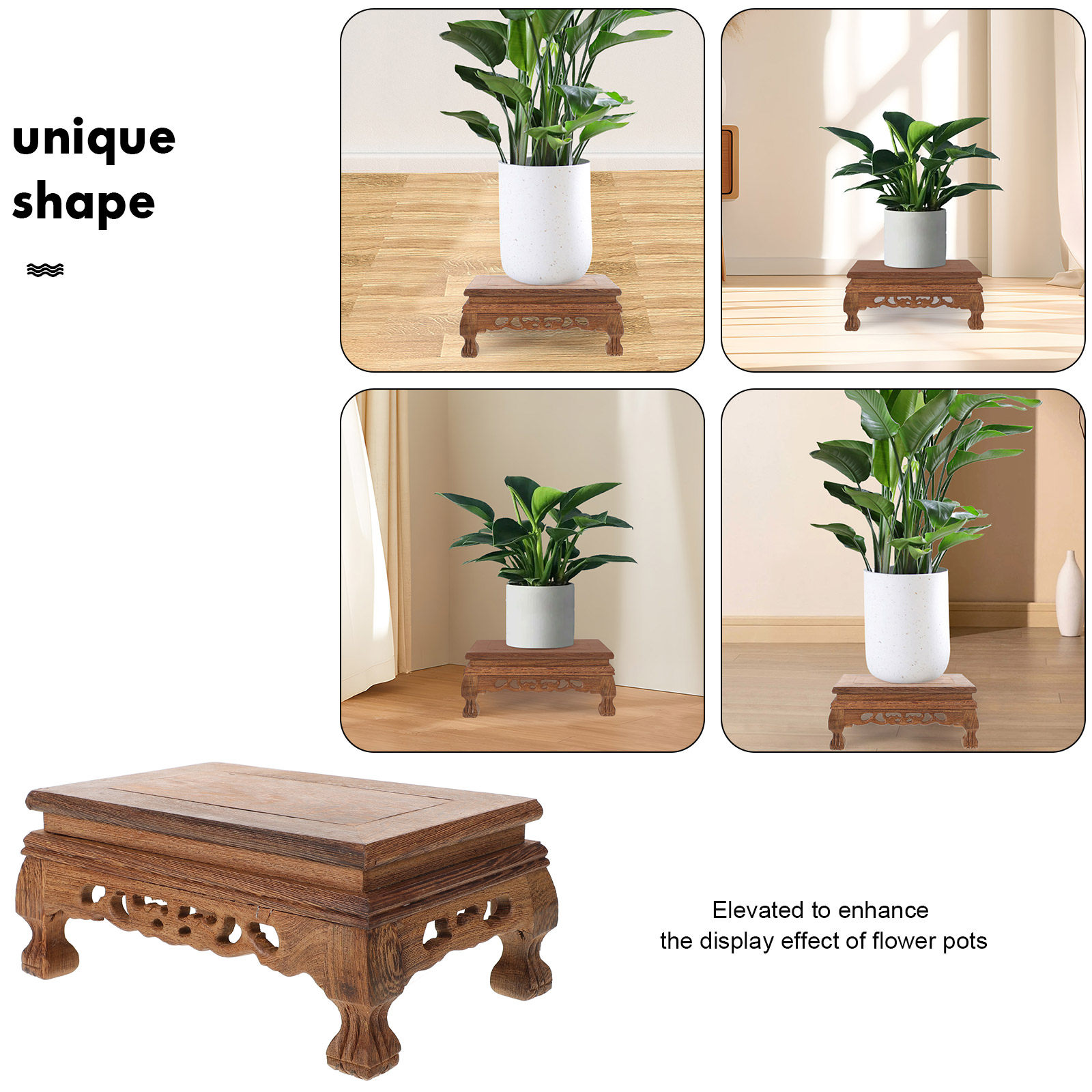 Support en bois pour plantes e - Plant Aquarium Pot avis et prix
